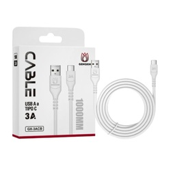 [3ACB] GX- CABLE USB A - TIPO C BLANCO