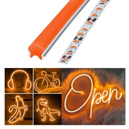 [TINEO-2G-NA-1M] GX- TIRA NEON 2da GEN 12V 120L/M 1M 6MM NARANJA