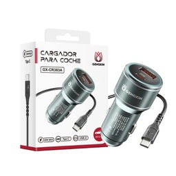 [CR383A] GX- CARGADOR COCHE-GX-CR383A GRIS METAL