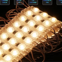 [ML3C-110-BCx10] 10pz Módulos Led C/ Lupa 110v Luz Blanco Cálido Transparente