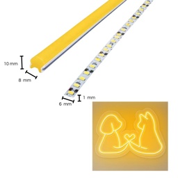 [TINEO-2G-AD-1Mx5] 5m Tira Neon 2da Gen 12v 120l/m 6mm Amarillo Donardo