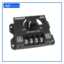 [1CH-12/KNOB15A] AGE- DIMMER DE PERILLA 12V-24V/15A P/MODULO Y TIRA LED